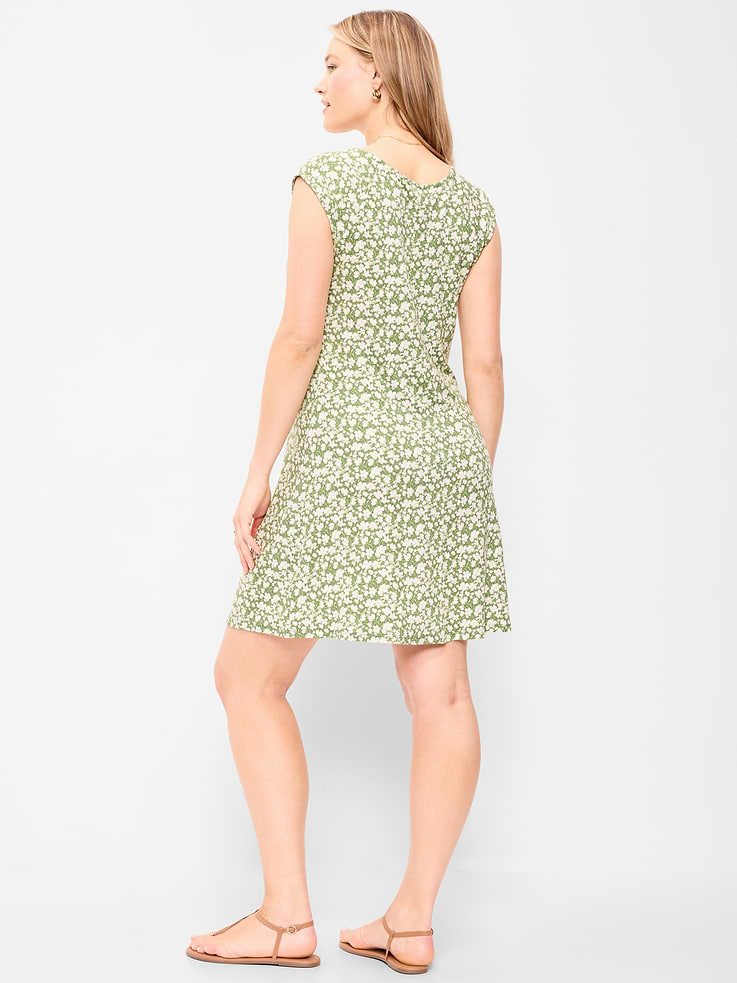 Image number 8 showing, Short-Sleeve Scoop-Neck Mini Dress