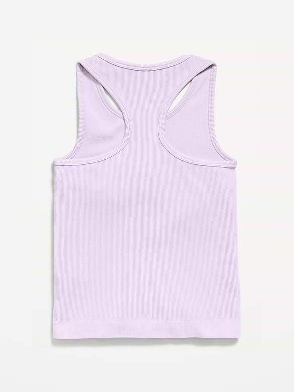 Fitted Seamless Ribbed Racerback Performance Top for Girls