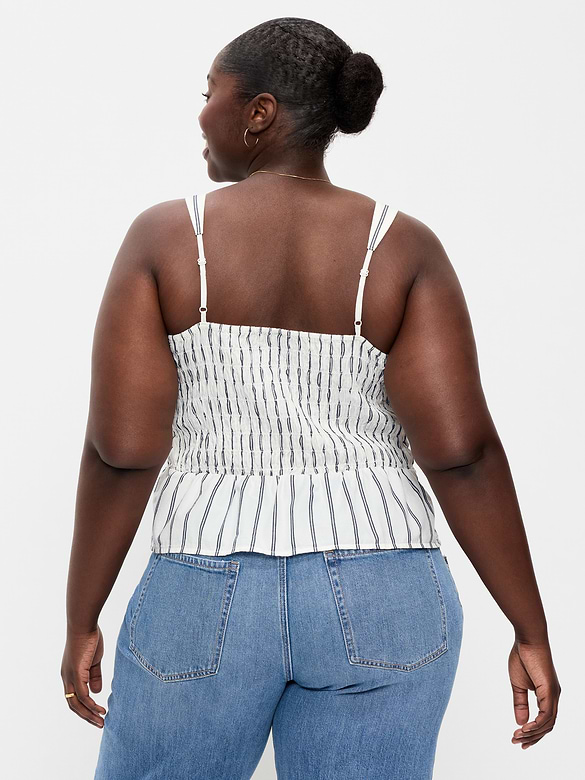Camisole à smocks et à basque