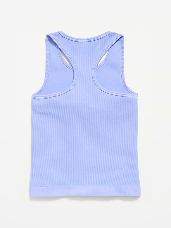 Fitted Seamless Ribbed Racerback Performance Top for Girls