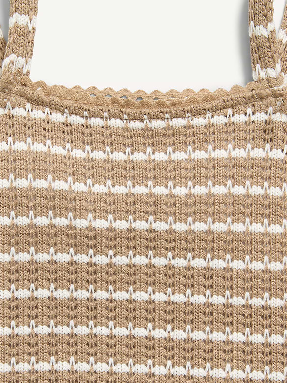 Haut en tricot de jacquard sans manches pour fille