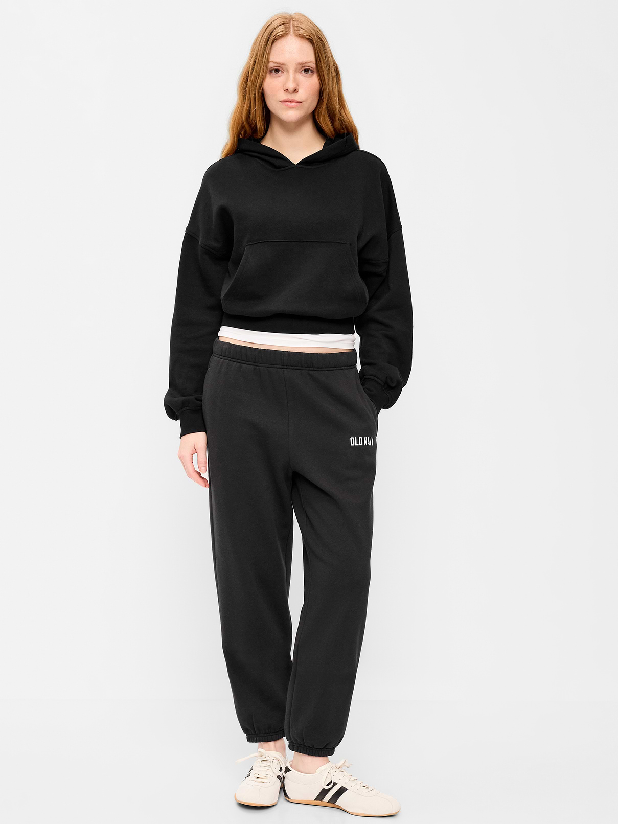 Image number 1 showing, High-Waisted Cinched-Ankle Sweatpants