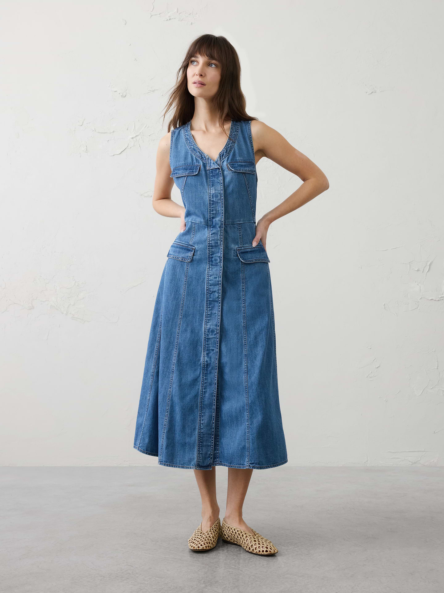 Image number 1 showing, Sleeveless Midi Dress