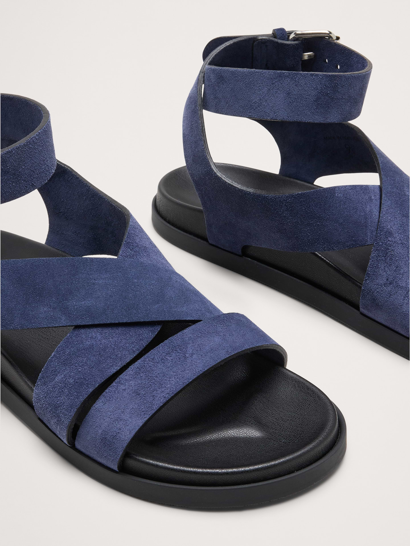 Image number 4 showing, Italian Suede Ankle-Strap Sandal