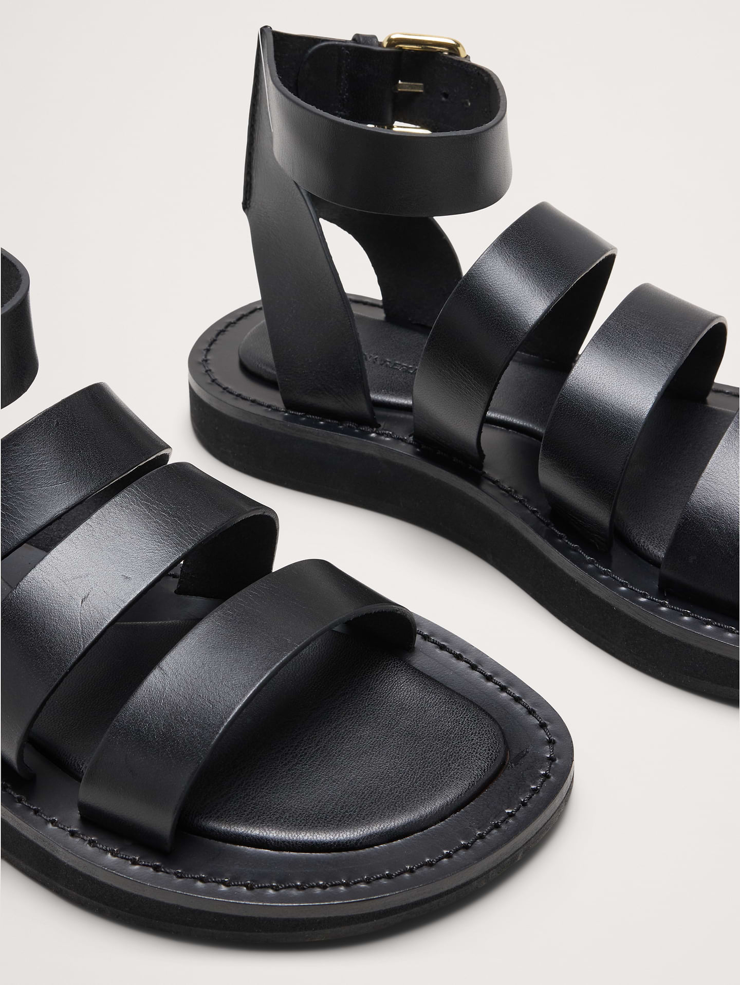 Image number 5 showing, Italian Leather Flatform Sandal