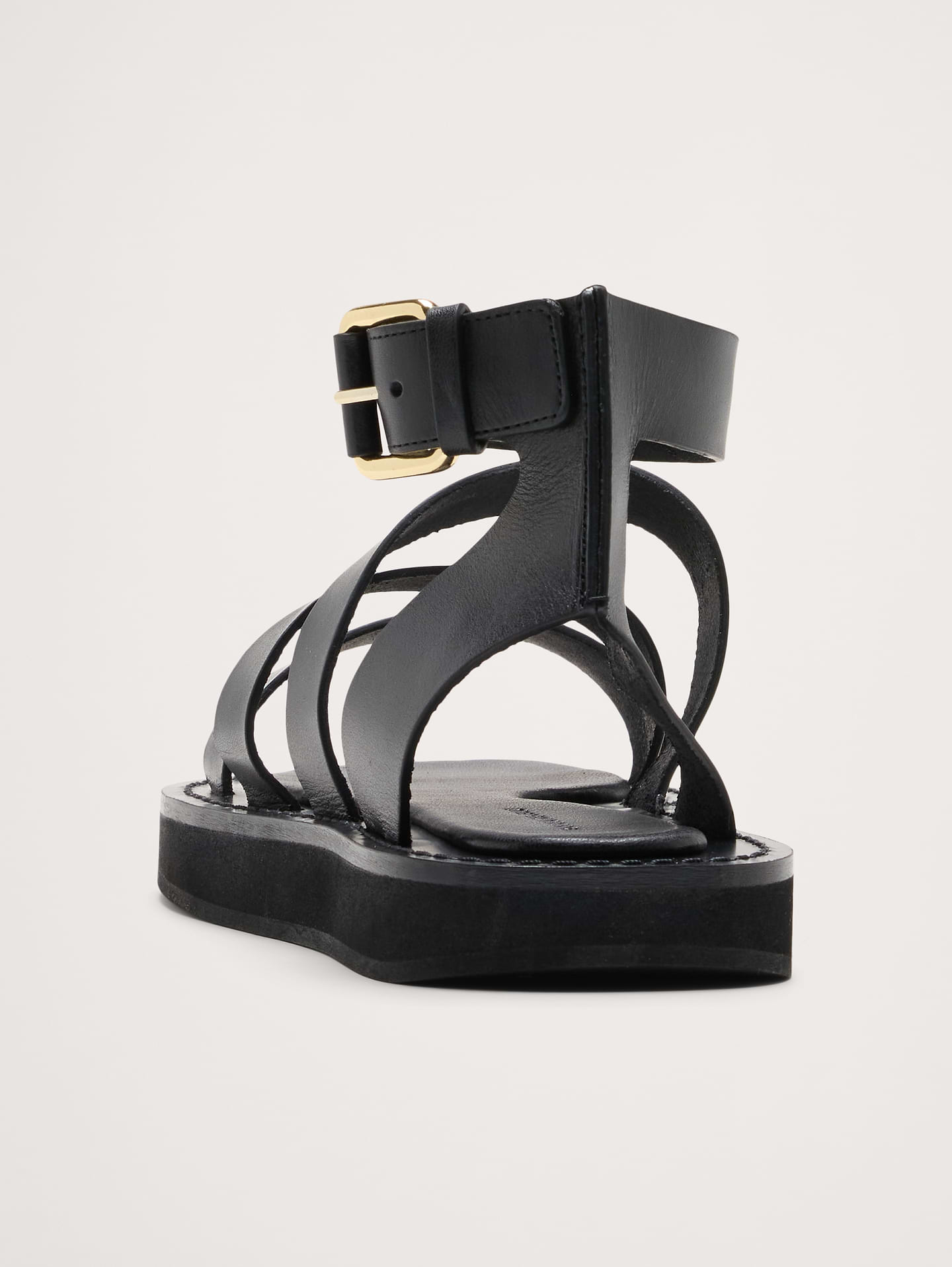 Image number 4 showing, Italian Leather Flatform Sandal