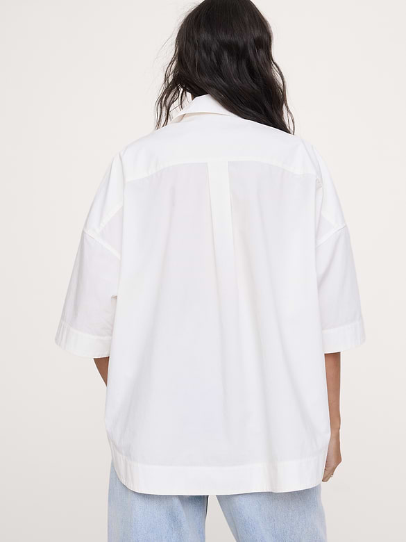 Cotton Poplin Popover Tunic