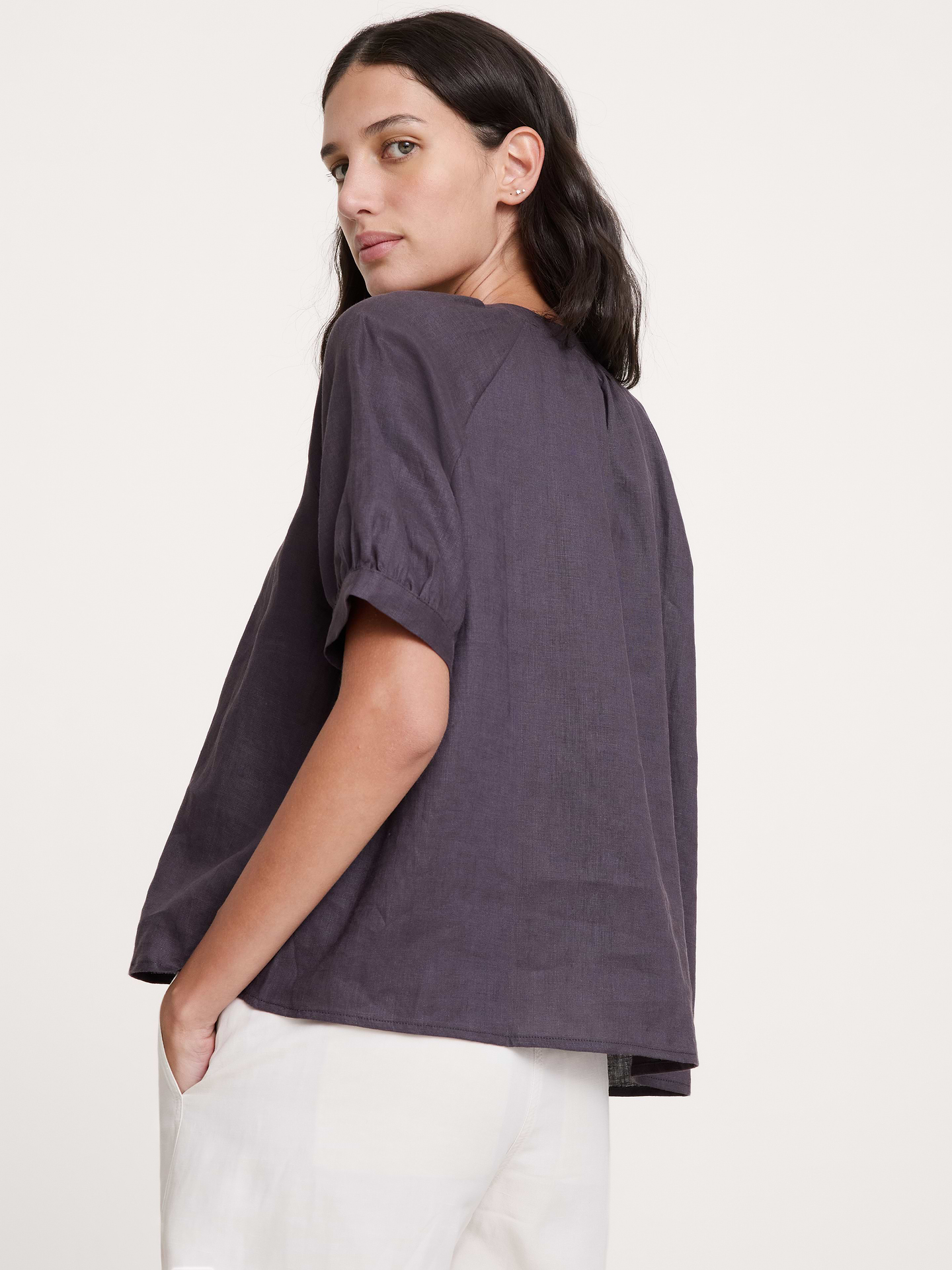 Image number 2 showing, Linen Tassel-Tie Top