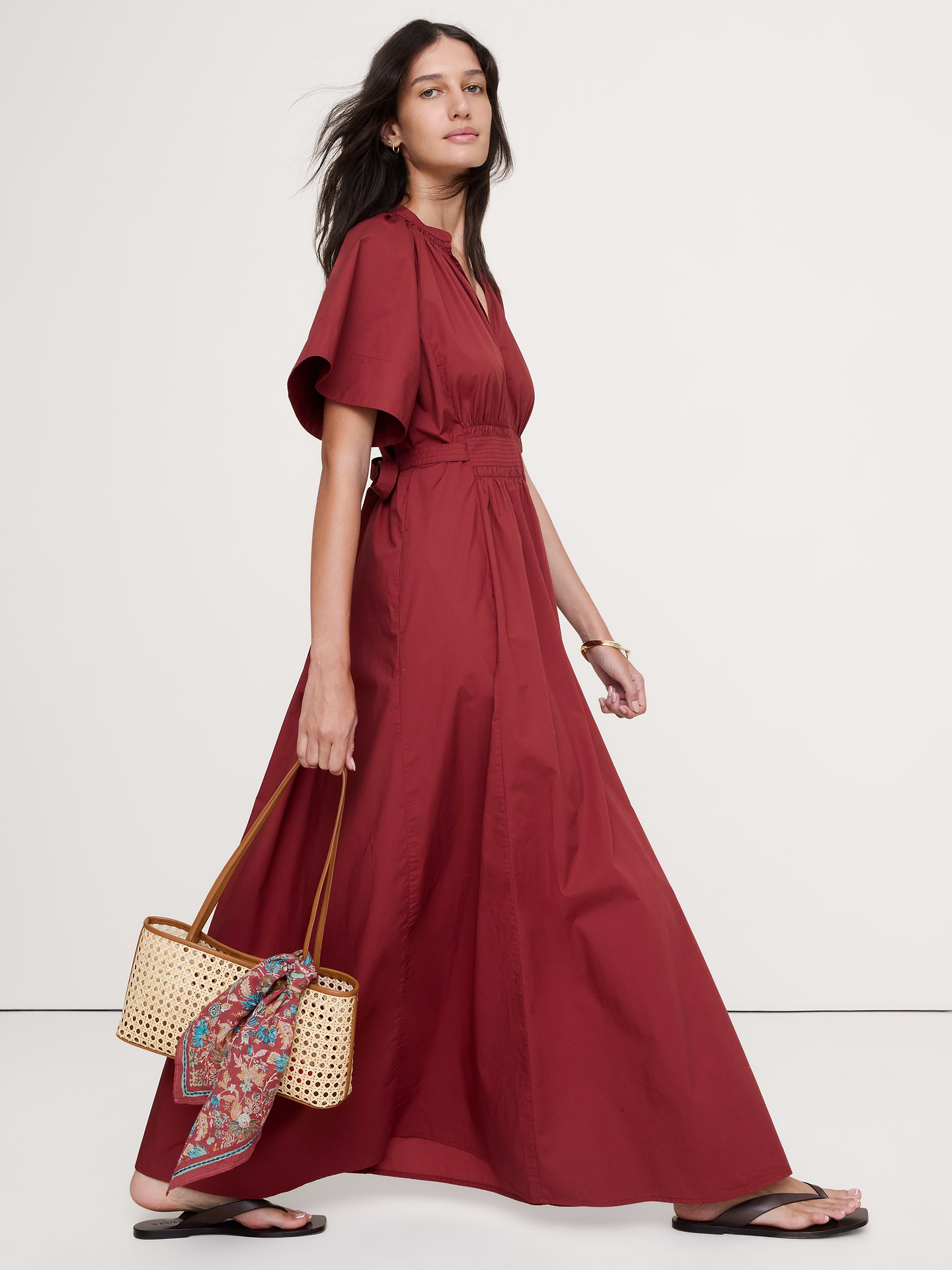 Image 4 of 8, Tie-Back Maxi Dress
