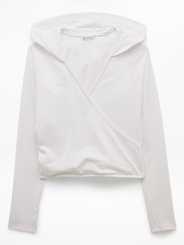 Image number 7 showing, Airy Cotton Terry Wrap Hoodie