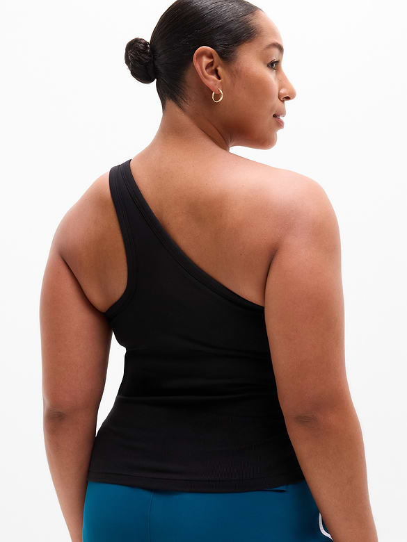 Signature Rib Asym One Shoulder Support Top