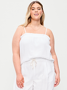 Image 3 of 3, Maternity Crinkle Gauze Tank Top