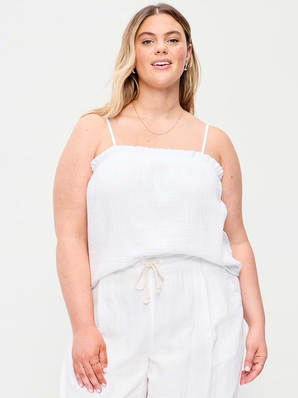 Maternity Crinkle Gauze Tank Top