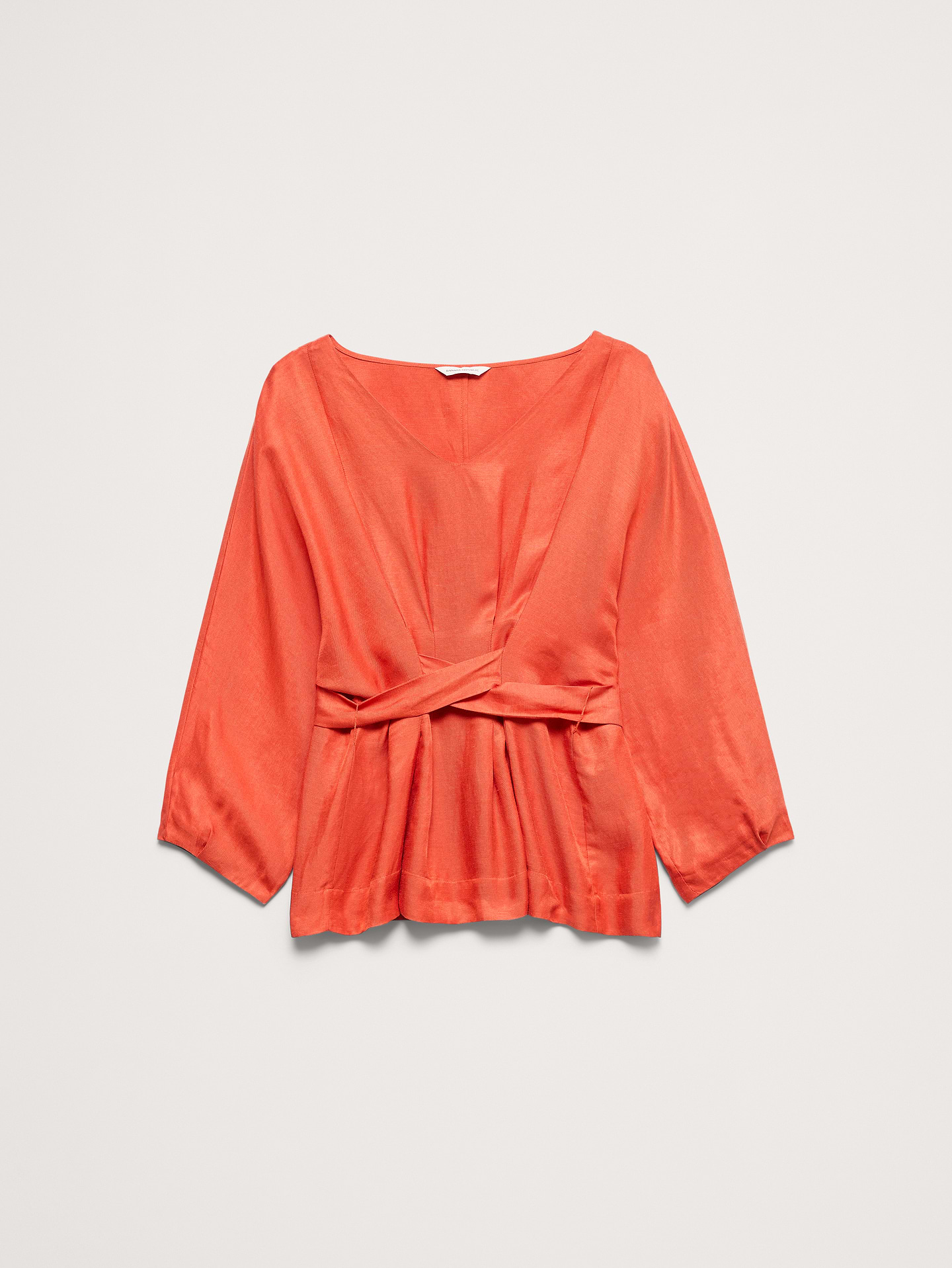 Image number 4 showing, Viscose-Linen Pleated Top