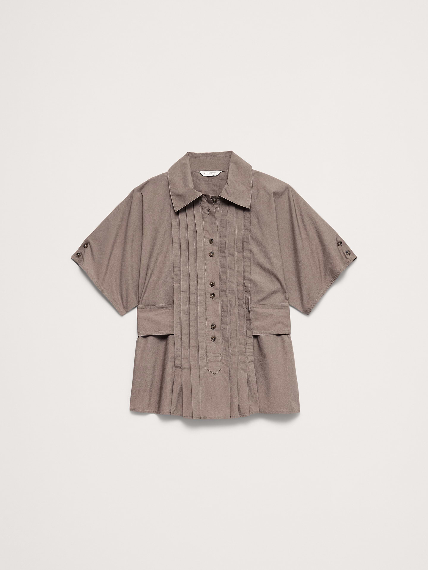 Image number 4 showing, Pleated Cotton Poplin Top
