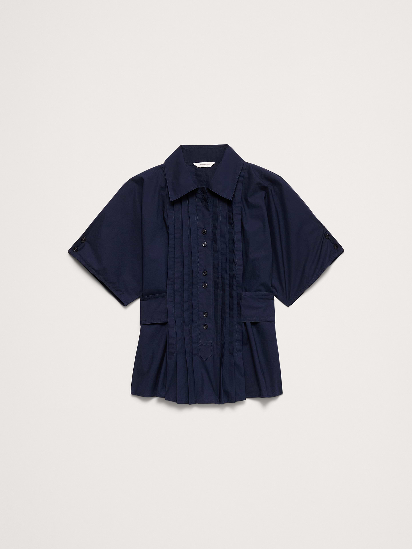 Image number 7 showing, Pleated Cotton Poplin Top