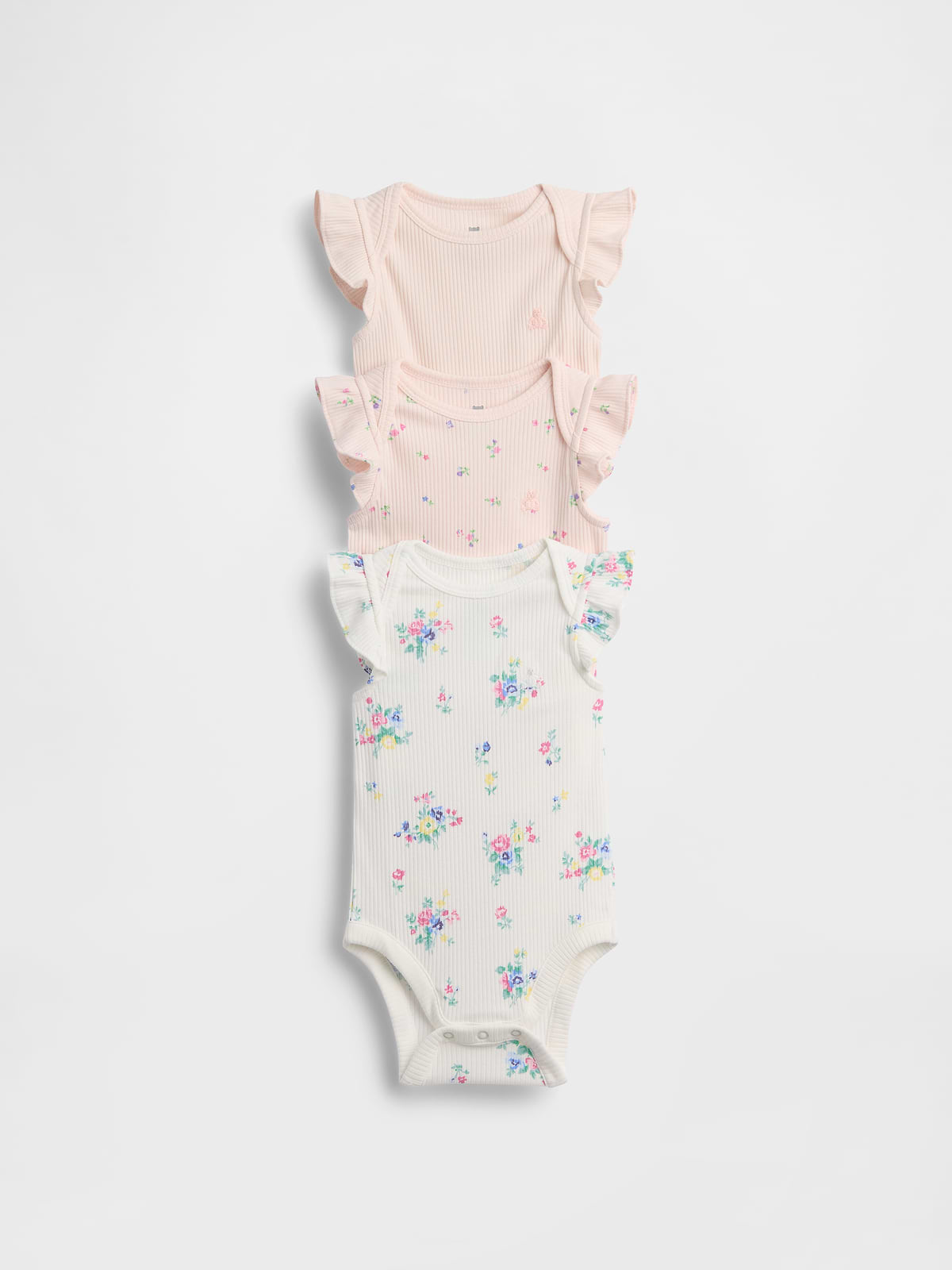 Baby First Favorites TinyRib Ruffle Bodysuit (3-Pack)