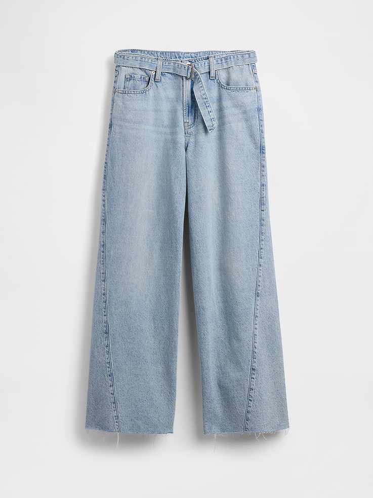Image number 5 showing, Mid Rise Belted Baggy Jeans
