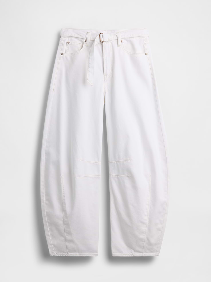 Image number 5 showing, High Rise UltraSoft Belted Horseshoe Jeans