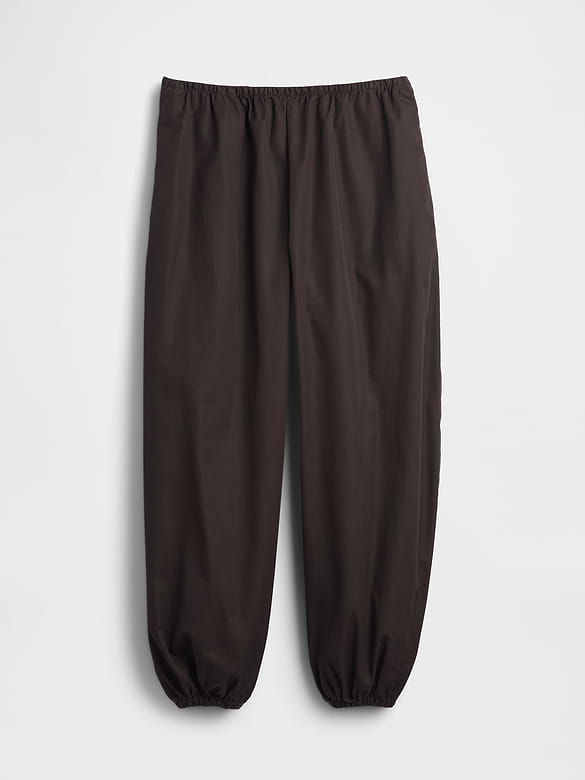 Organic Cotton Poplin Easy Baggy Joggers