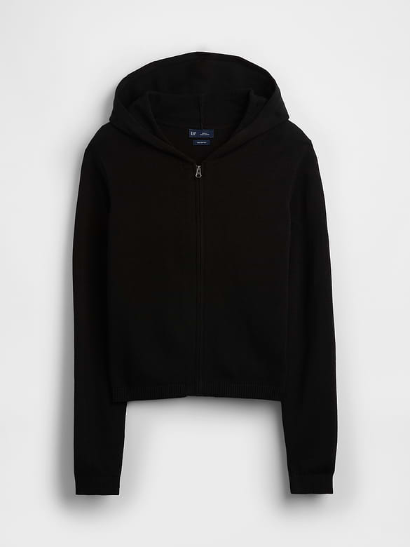 100% Cotton Relaxed Zip Sweater Hoodie