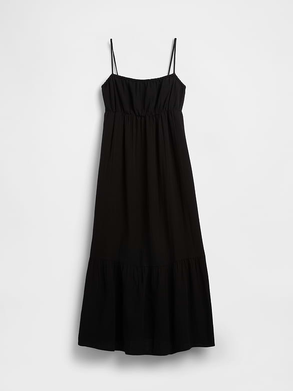 Cotton Gauze Tiered Empire Waist Dress