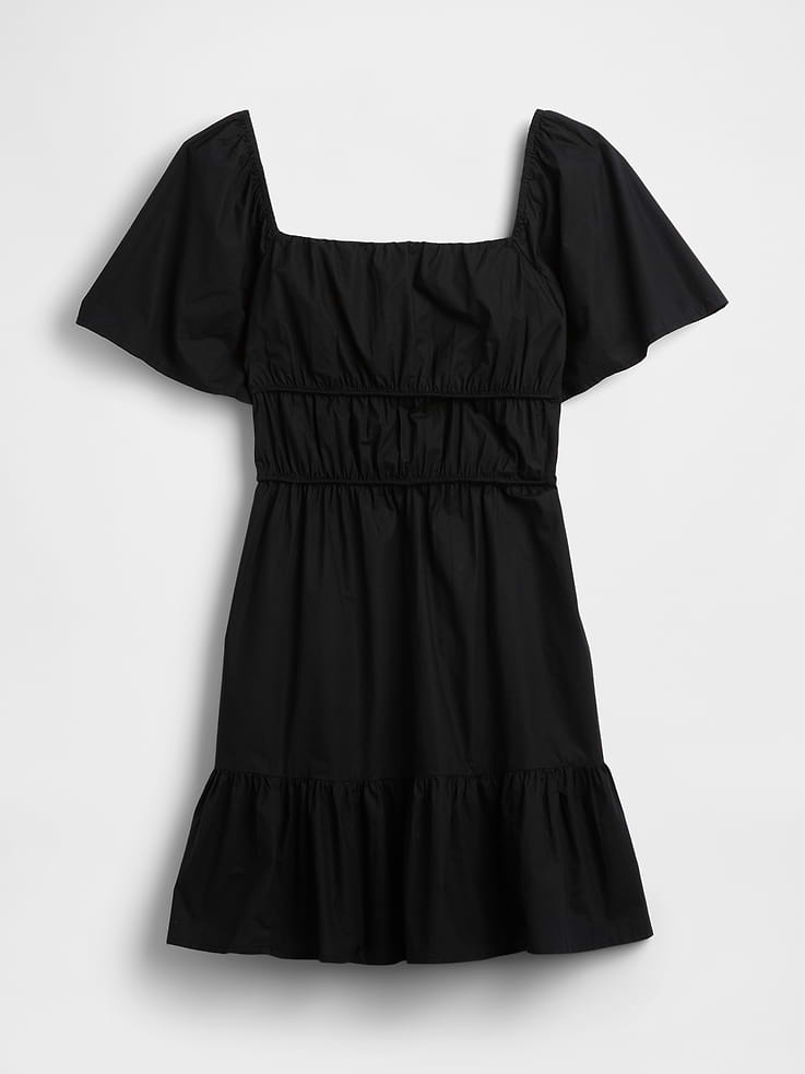 Image number 5 showing, Poplin Flutter-Sleeve Mini Dress