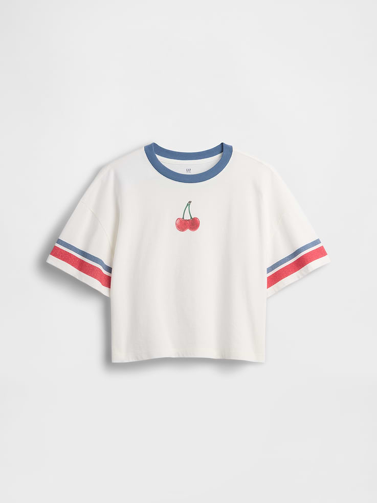 Image number 2 showing, Kids Oversized Boxy Graphic T-Shirt