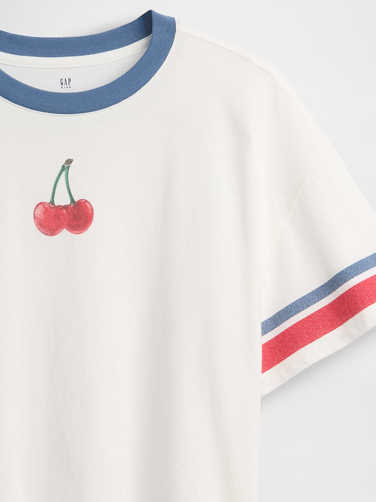 Image number 4 showing, Kids Oversized Boxy Graphic T-Shirt