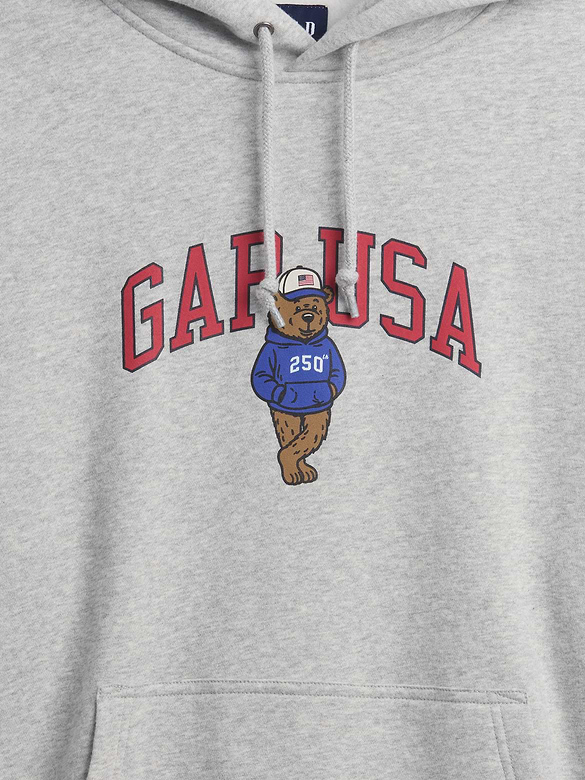 VintageSoft Oversized Americana Logo Hoodie