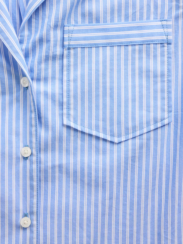 Image number 4 showing, Poplin Crop PJ Shirt
