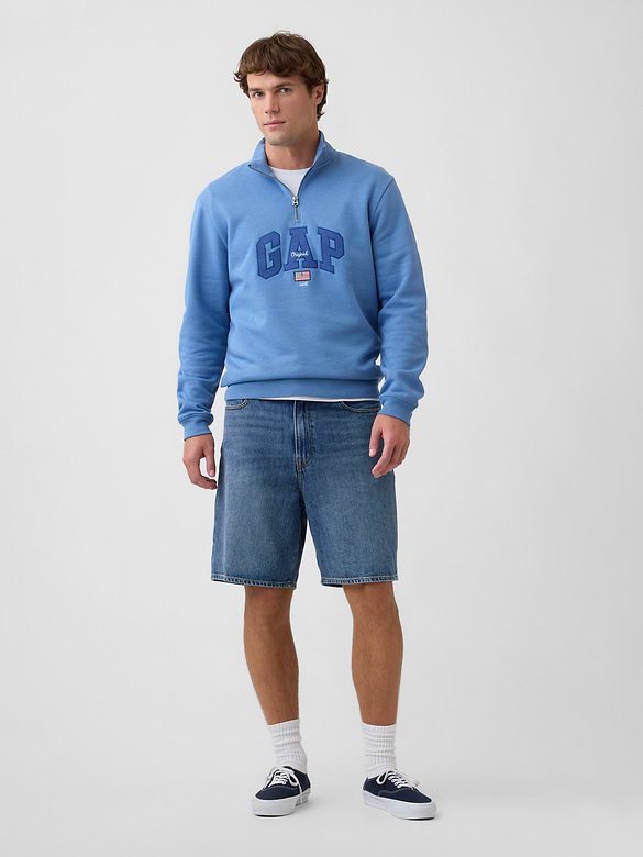 Adult Relaxed Gap Logo Quarter-Zip Sweatshirt