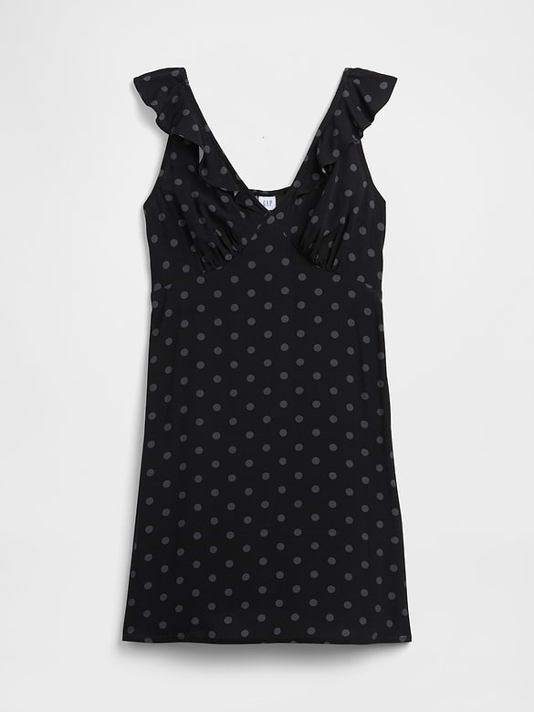Ruffle V-Neck Mini Dress