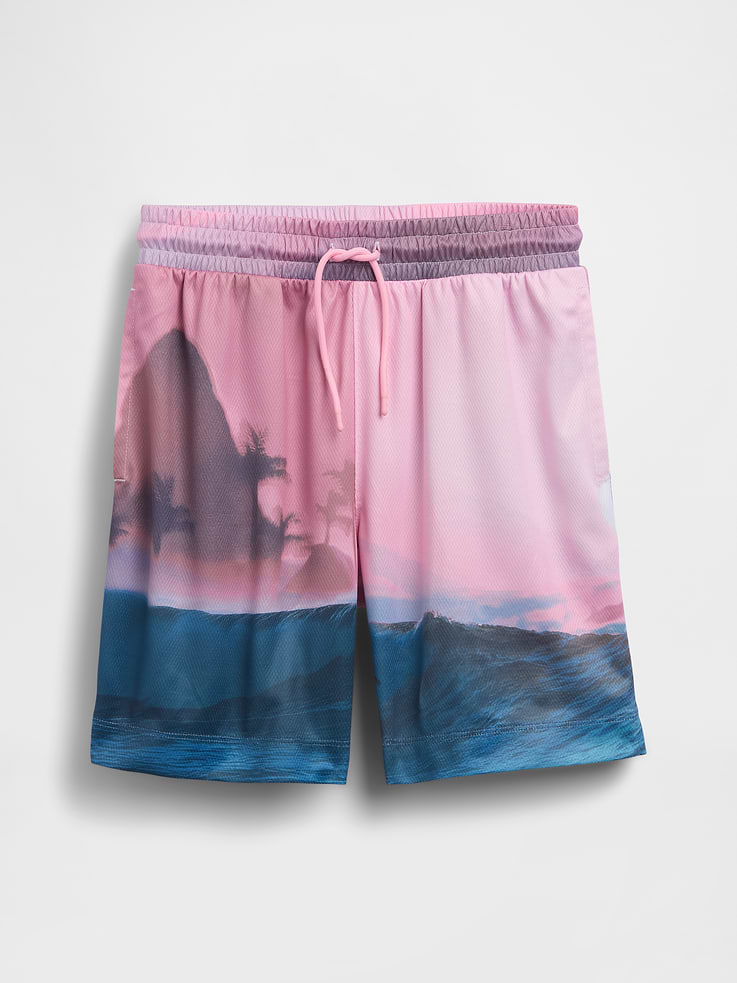 Image number 2 showing, Kids GapFit 6" Recycled Mesh Easy Shorts