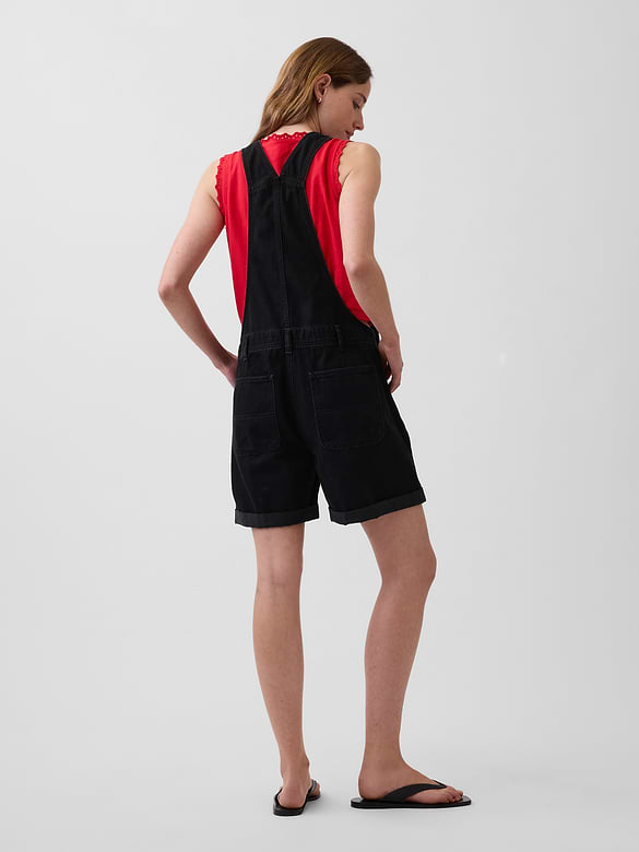 Loose Denim Shortalls