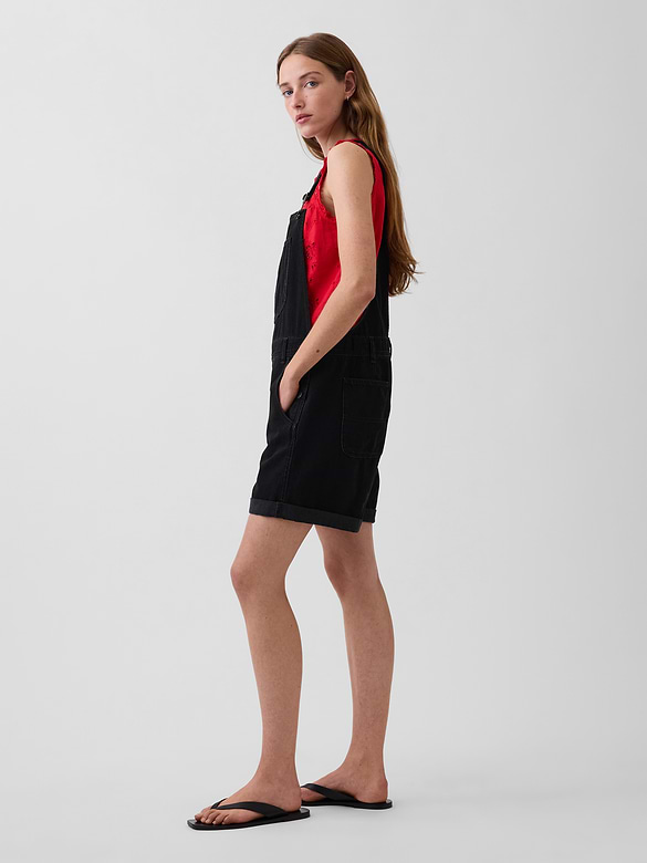 Loose Denim Shortalls