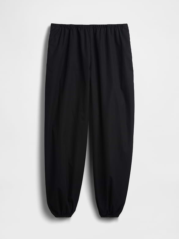 Organic Cotton Poplin Easy Baggy Joggers