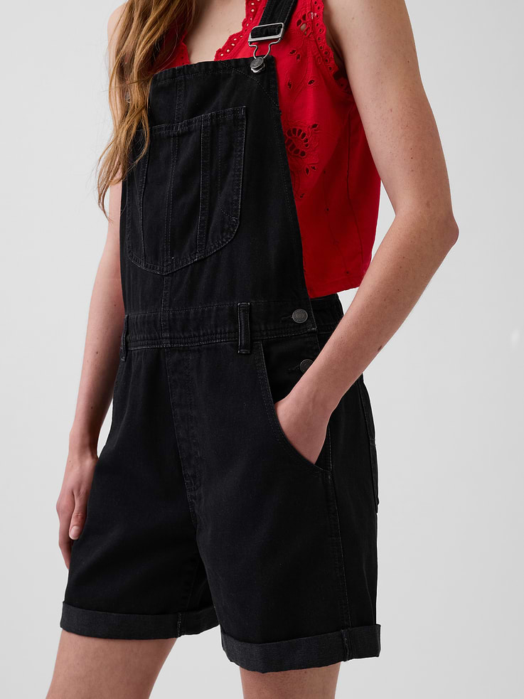 Image number 4 showing, Loose Denim Shortalls