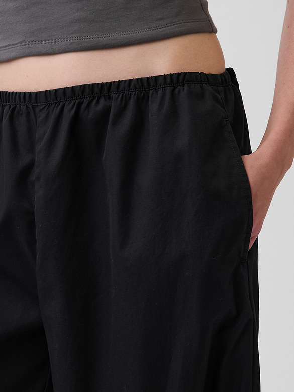 Organic Cotton Poplin Easy Baggy Joggers
