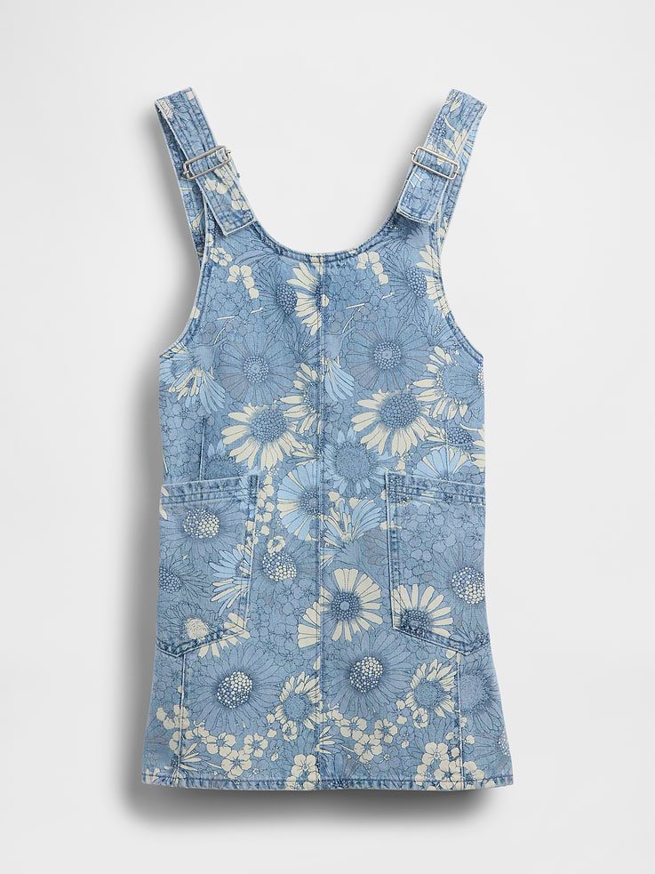 Image number 2 showing, Kids Floral Denim Skirtall