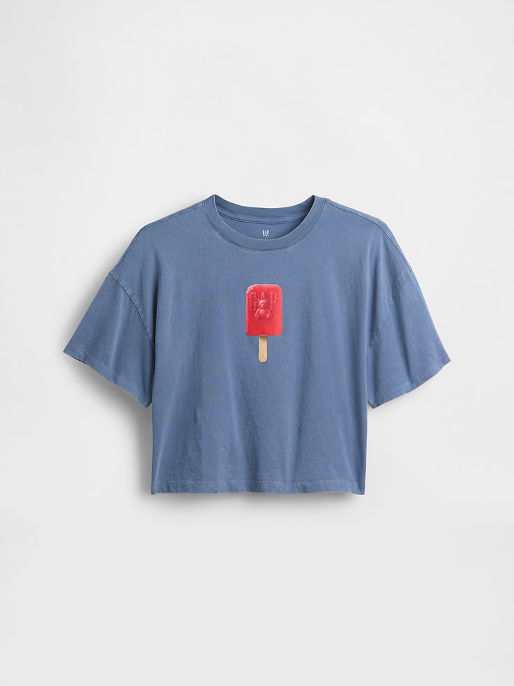 Image number 2 showing, Kids Oversized Boxy Graphic T-Shirt