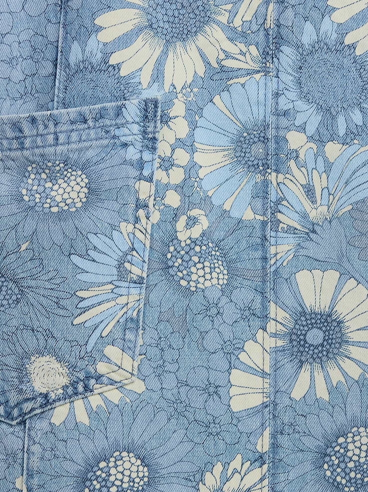 Image number 4 showing, Kids Floral Denim Skirtall
