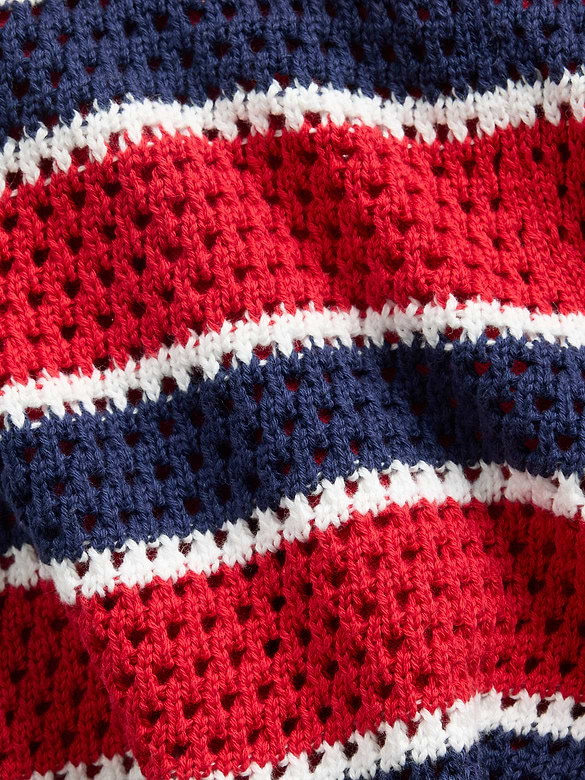 Kids 100% Cotton Crochet Stripe Easy Shorts
