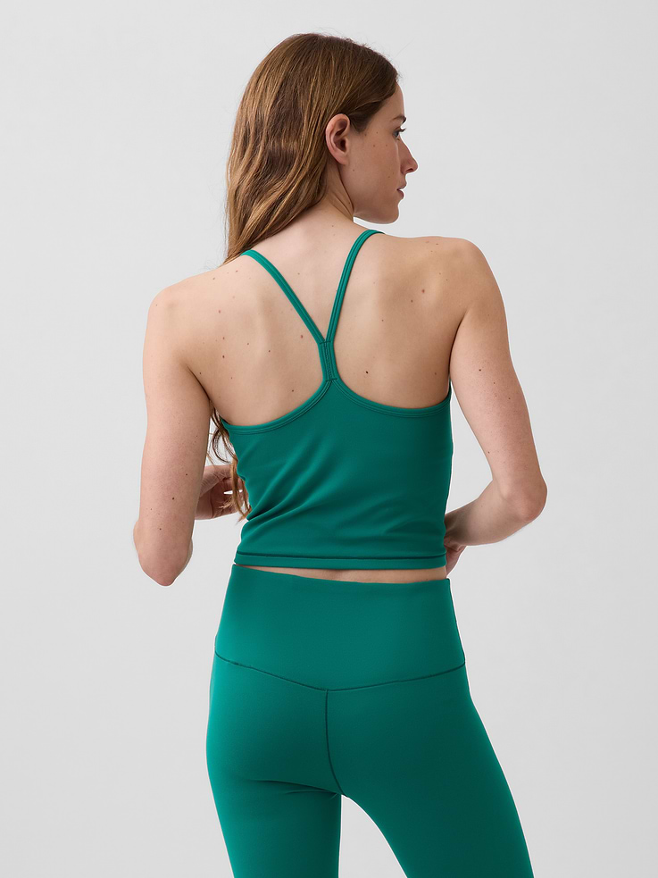Image number 3 showing, GapFit Smooth Racerback Crop Tank Top