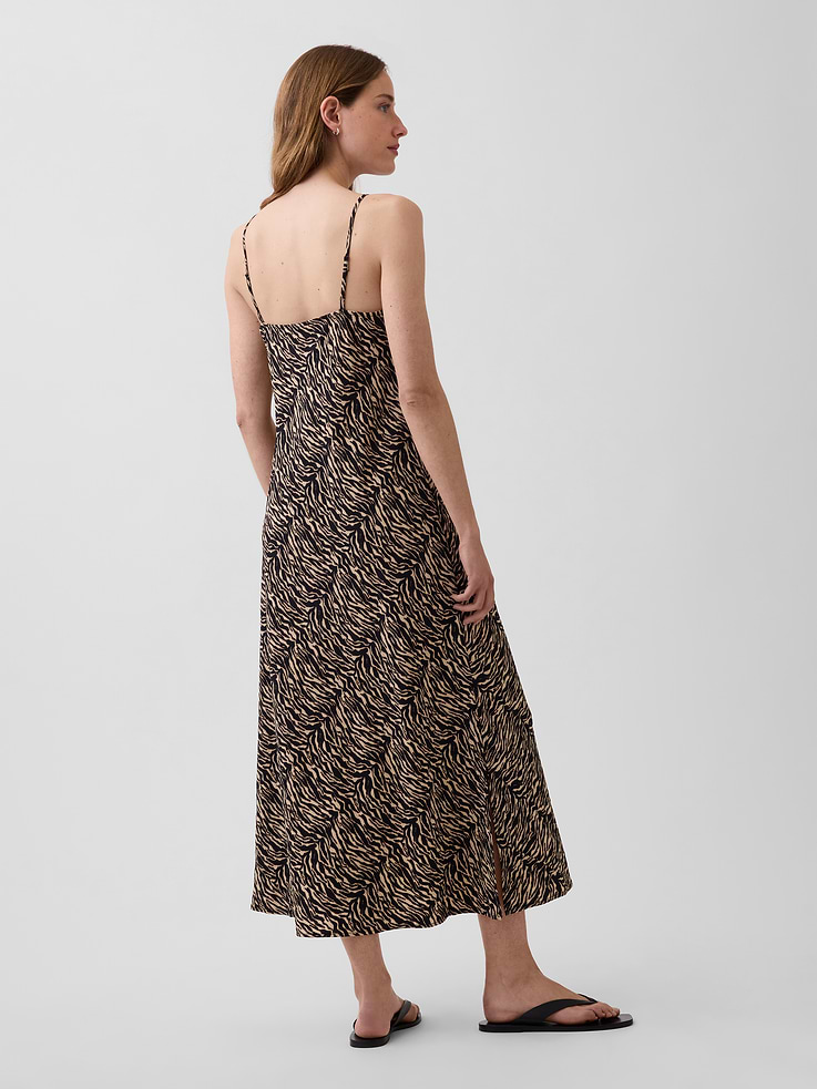 Image number 2 showing, Zebra Print Midi Slip Dress