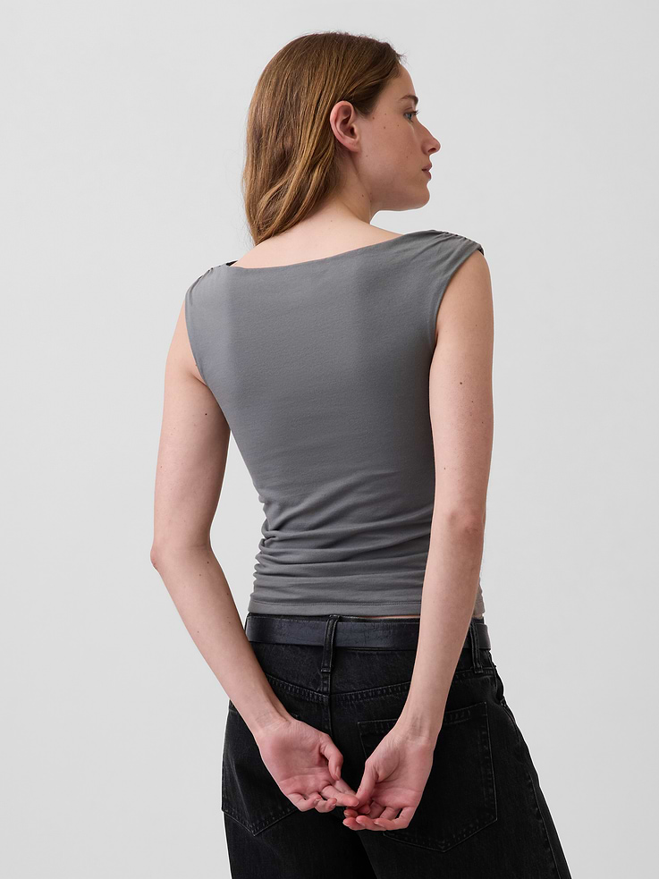 Image number 3 showing, CloseKnit Jersey Ruched Crop Top