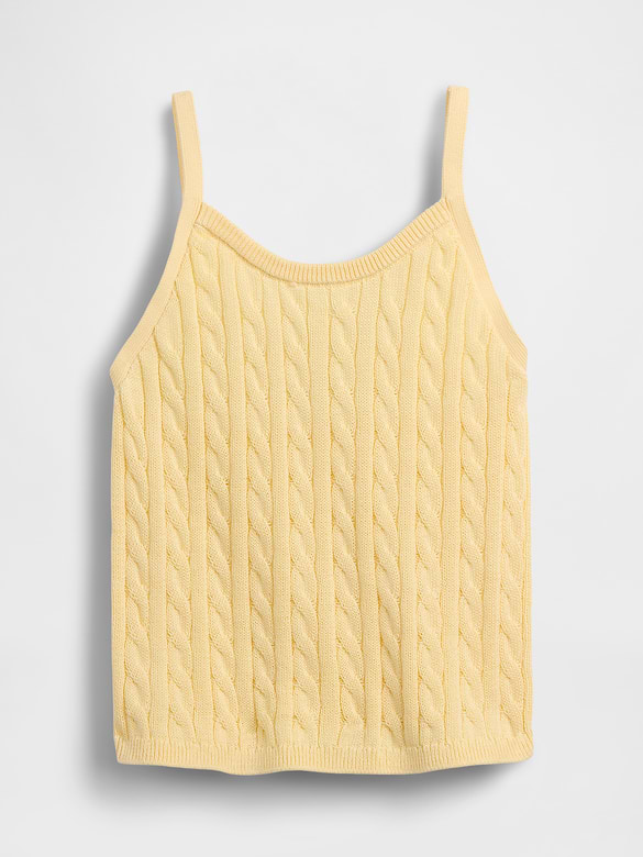 Kids 100% Cotton Cable-Knit Sweater Cami