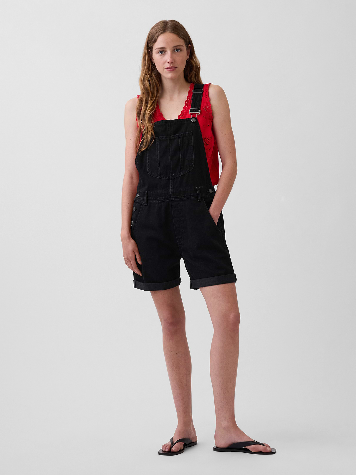 Loose Denim Shortalls