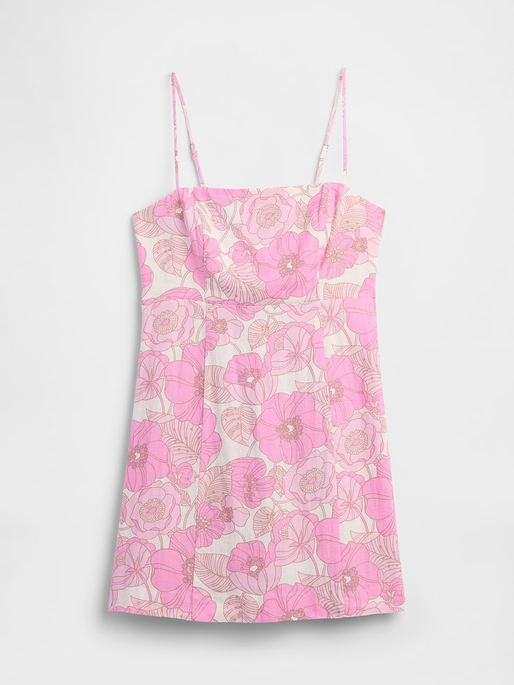 Image number 6 showing, Linen-Blend Squareneck Mini Dress