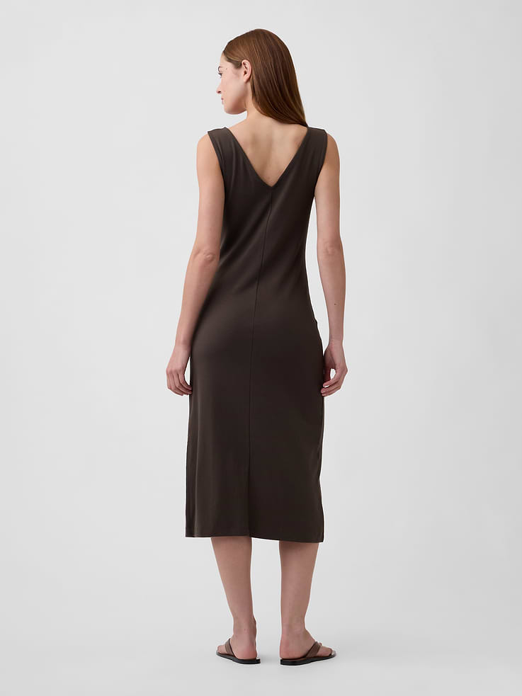 Image number 2 showing, Tie-Front Midi Dress